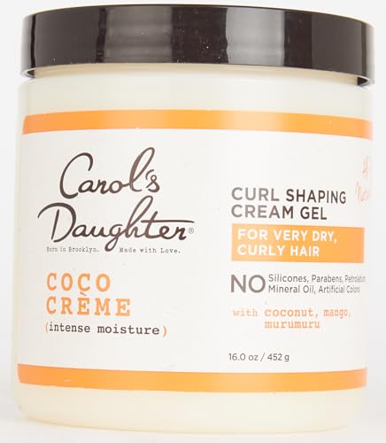 Carol’s Daughter Coco Creme Curl Shaping Cream Gel with Coconut Oil & Milk | Defines Curls, Fights Frizz, for Very Dry Hair, 16 Oz, Silicone-Free