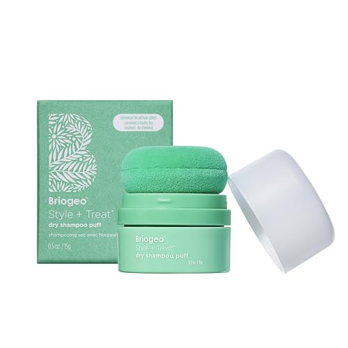 Style & Treat Dry Shampoo Puff - Universal for All Hair Colors - Mattifying Dry Shampoo Powder - Non-Aerosol, Talc Free, Benzene Free - 0.5 oz/15 g