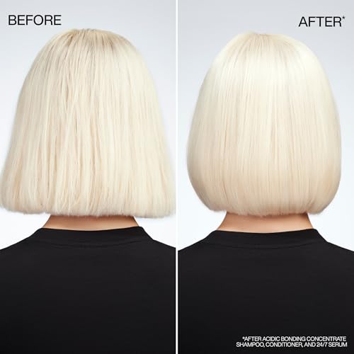 Redken Acidic Bonding Concentrate 24/7 Night & Day Serum For Damaged Hair - Nourishes & Restores, Overnight Hair Repair & Protection, Lightweight & Anti-Frizz