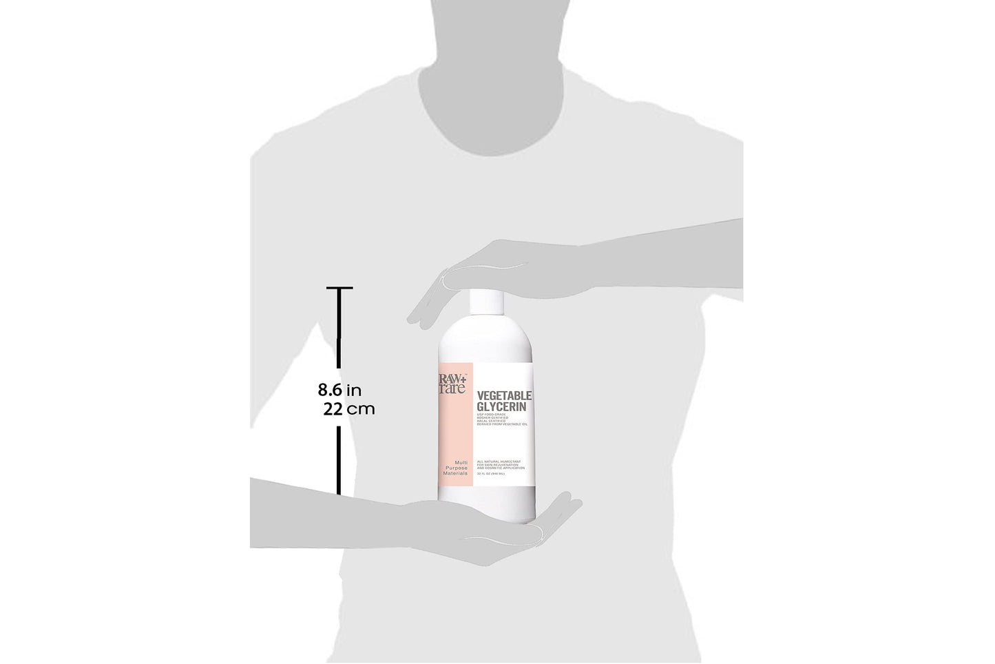 Raw Plus Rare Vegetable Glycerin Quart (32 fl. oz.) – Pure USP Food & Cosmetic Grade, Skin, Hair, Soap, Crafts, Kosher & Halal