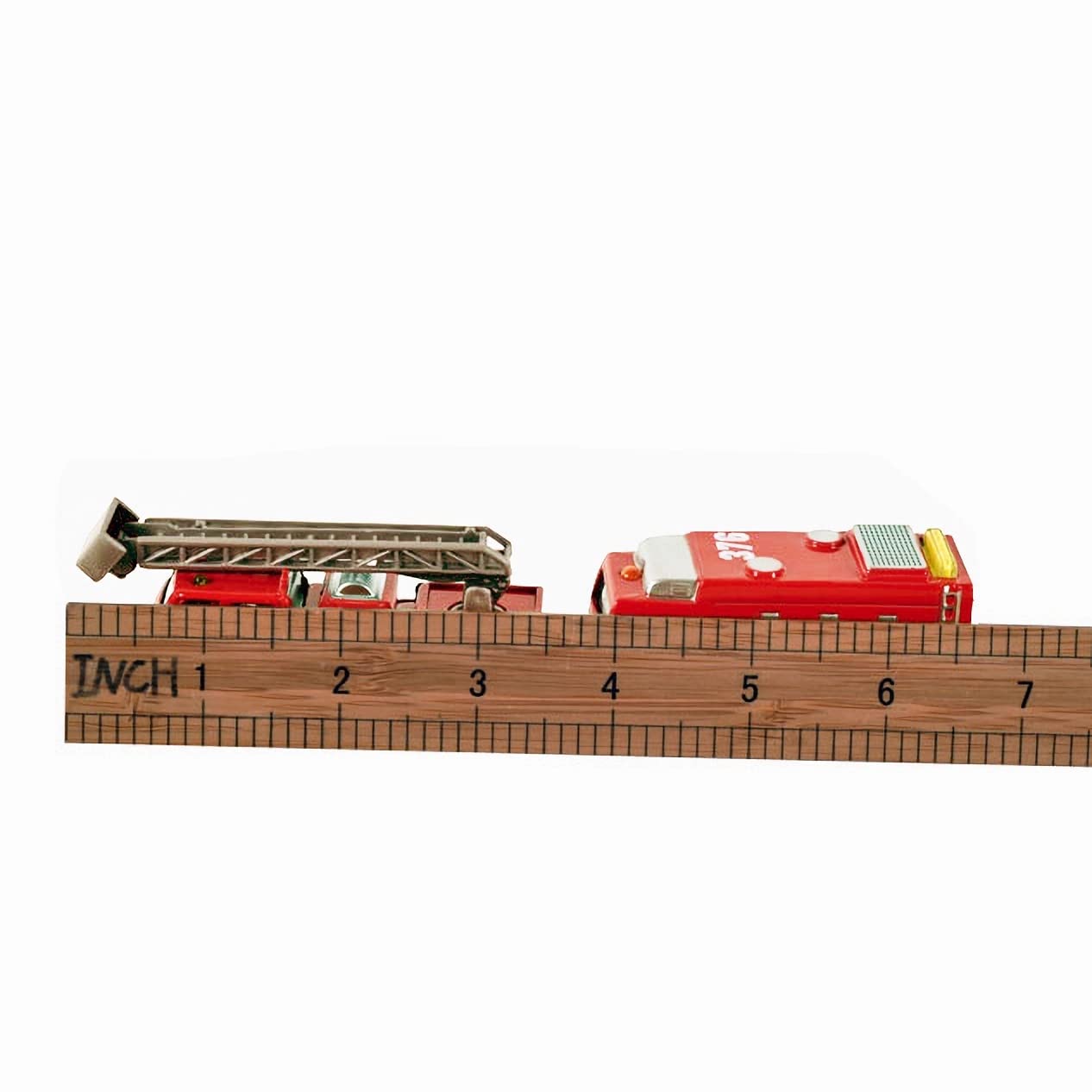 BOHS Fire Department Rescue Vehicles 5-Piece Die-Cast Set: Mini Metal Ladder Truck, Rescue Helicopter, Fire Engine, Patrol Car & Command Center