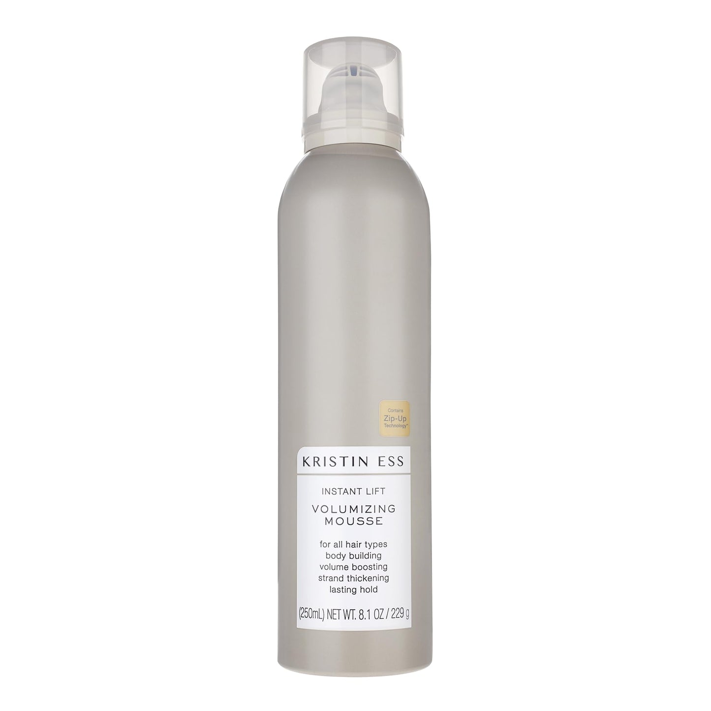 Kristin Ess Instant Lift Volumizing Mousse with Castor Oil - Boosts Volume, Thickens, Adds Body & Lasting Hold for Curly, Wavy & Straight Hair, 8.1 Oz