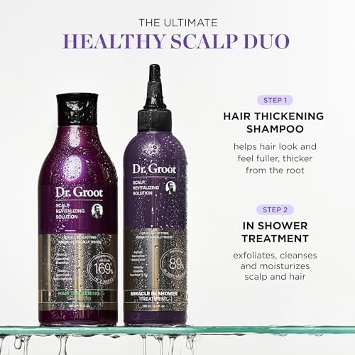 Dr. Groot Hair Thickening Shampoo with Biotin & Rosemary Oil – Volumizes Thinning Hair, Hydrates Scalp & Strengthens Damaged Hair, Korean Formula