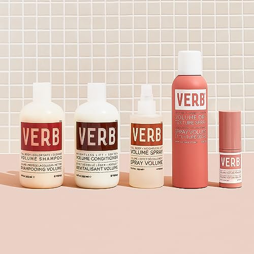 VERB Volume Dry Texture Spray, 5 oz- Boosts Volume, Adds Fullness & Weightless Grit -No Parabens, Gluten or Harmful Sulfates