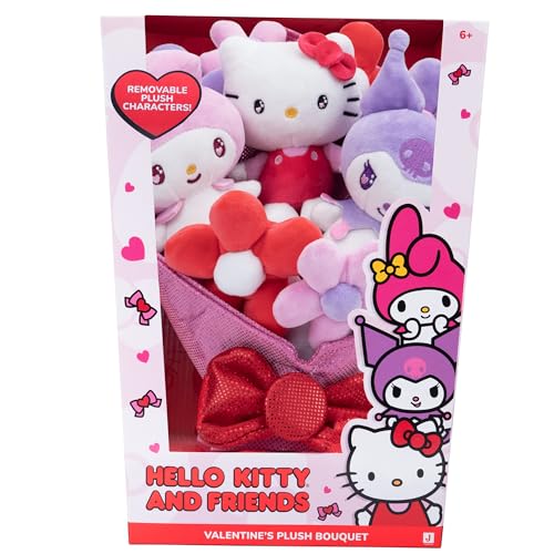 Jazwares Hello Kitty and Friends - 12-inch Plush Bouquet - 9 Plush Included - Officially Licensed Sanrio Product from