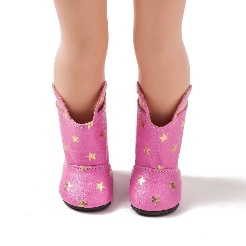 6 Pairs Doll Shoes Fits 14.5 Inch Doll American Wellie Wishers Dolls 100% Get Boots Doll Accessories