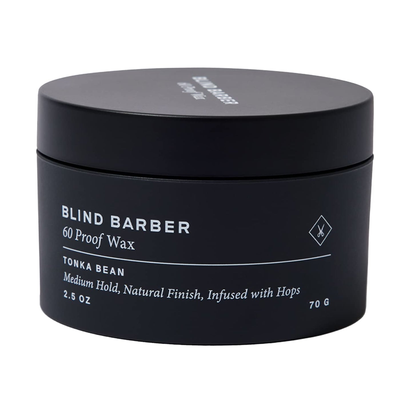 Blind Barber 60 Proof Hair Wax for Men – Water-Based Styling Wax with Medium Hold & Natural Shine – Volumizing Hops Extract, Tonka Bean Scent, 2.5 Oz