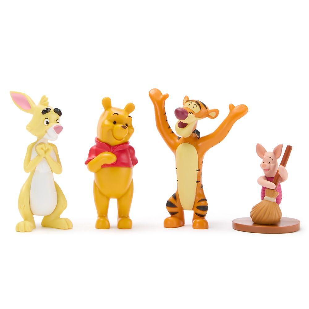 Disney Store Winnie the Pooh Figure Set – 7 Fully Sculpted Figures Including Pooh, Piglet, Tigger & Eeyore with Scenic Display Box
