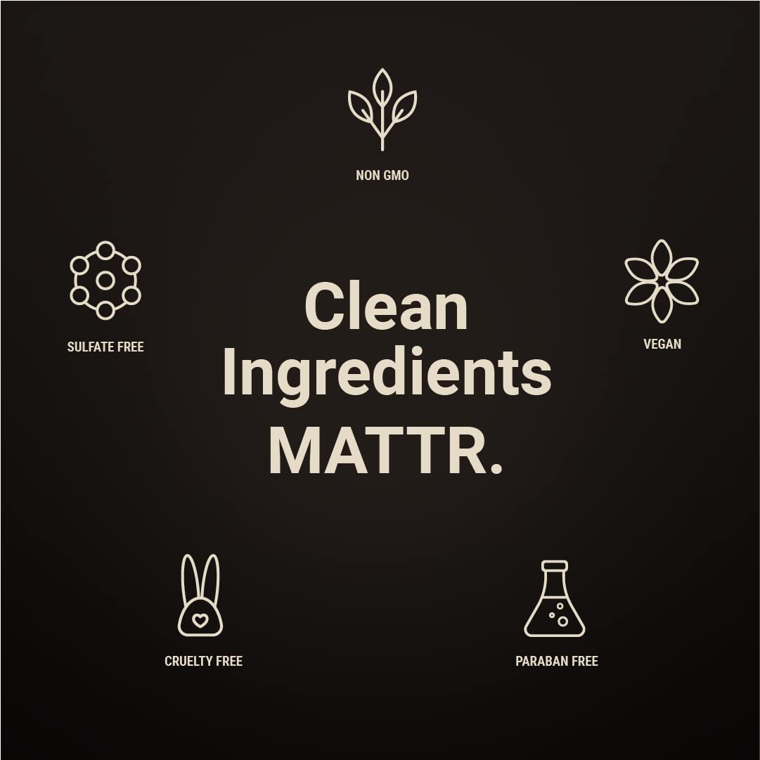 MATTR Beard Filler (Brown) - Luxury Grey Coverage & Hair Filler for Patchy Beards & Brows, Promotes Growth, Vegan, Travel-Friendly, 15g