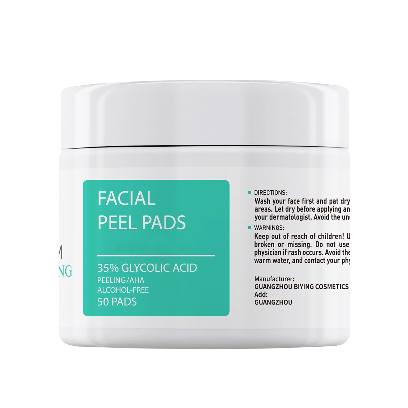 Glycolic Acid 35% AHA Toner Pads – Exfoliating Face Wipes with Salicylic Acid for Fine Lines, Wrinkles & Skin Resurfacing, 50 Pads