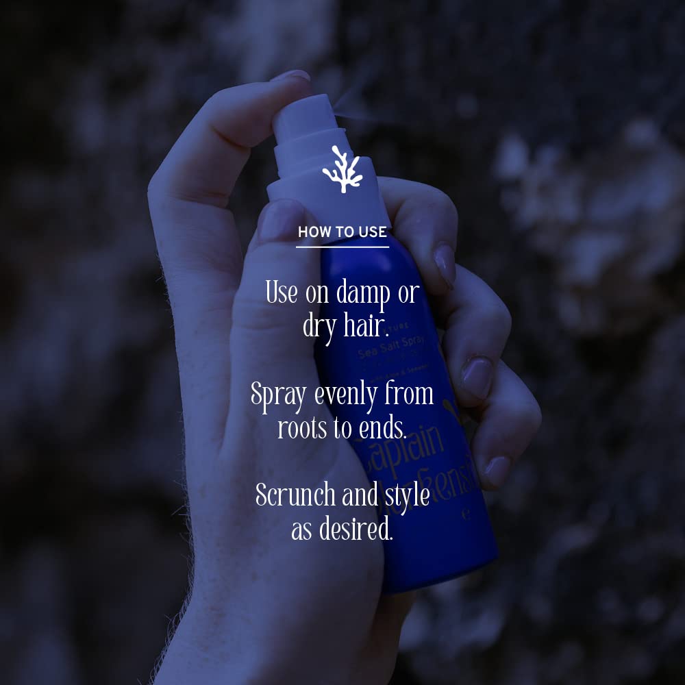 Captain Blankenship Texture Sea Salt Hair Spray | Adds Volume, Texture & Natural Waves | Color-Safe, Organic, Sulfate-Free, Vegan Haircare - 2 oz