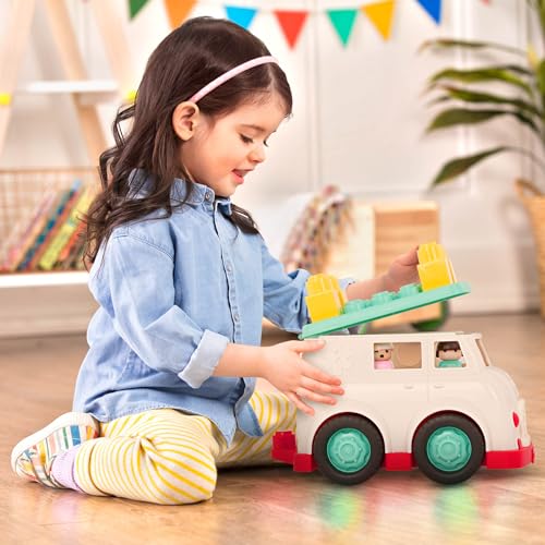 Battat – Rescue Truck – 8 Pieces Construction Set – 2 Figures & 5 Blocks – Build – On Vehicle – 12+ Months – Locbloc® Ambulance