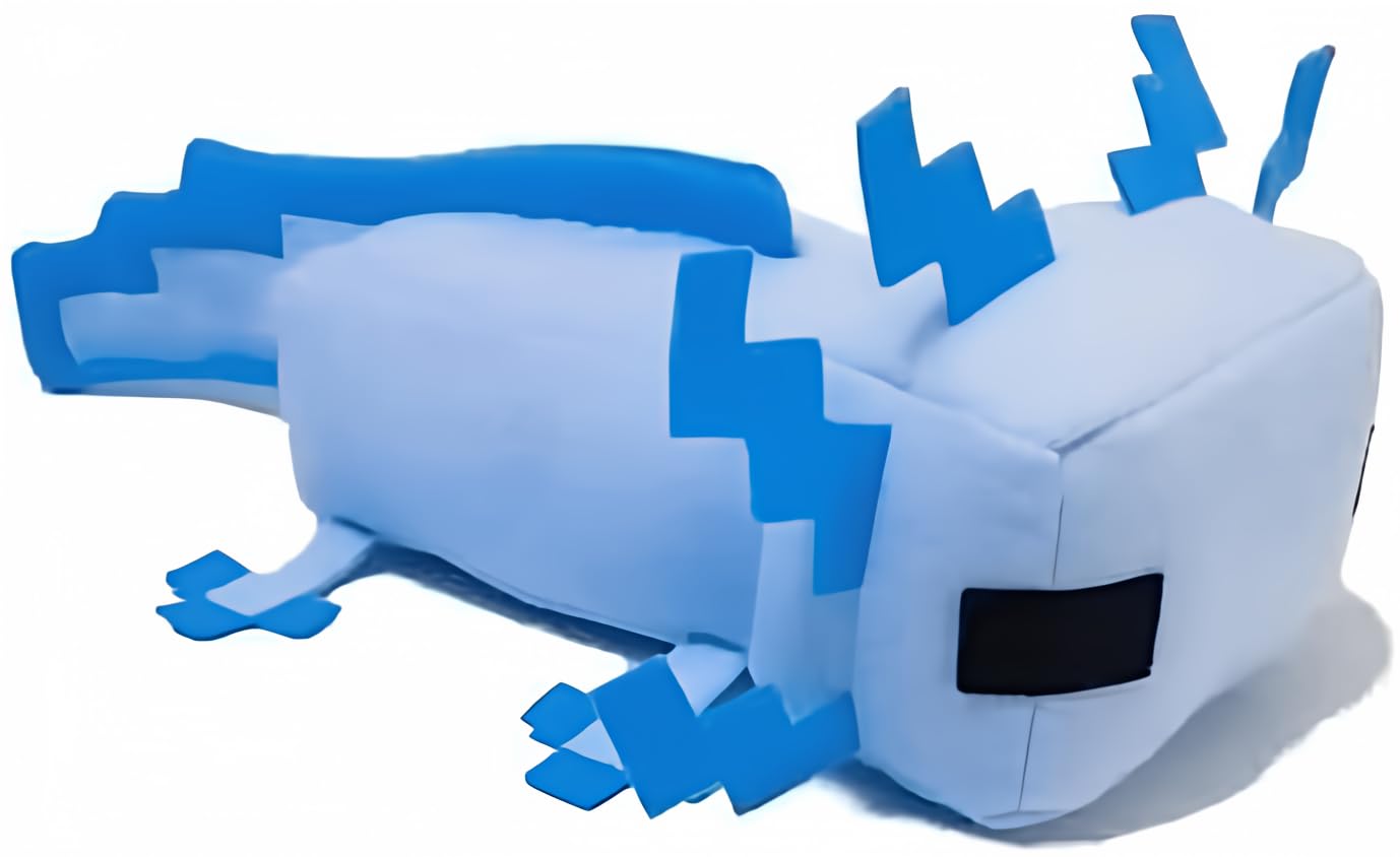 HQRYSH Blue Axolotl Plush Toy – Soft Stuffed Pillow for Gamers, Kids’ Birthdays, Christmas & Holiday Gifts