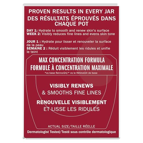 Olay Retinol 24 MAX Night Face Moisturizer - Fragrance-Free Anti-Aging Cream for Women with Peptides & Glycerin, Hydrates, Firms & Smooths Fine Lines, 1.7 Oz