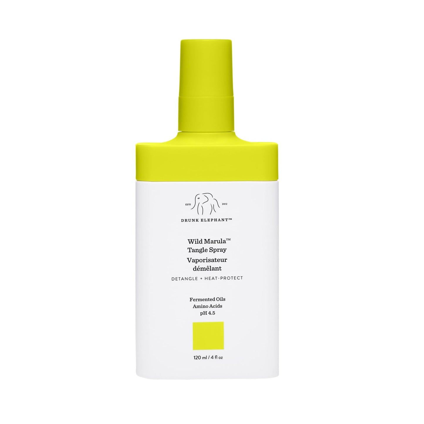 Drunk Elephant Wild Marula Tangle Spray 4oz – Sulfate-Free Detangler & Heat Protectant, Clean, Cruelty-Free, Dermatologist-Tested