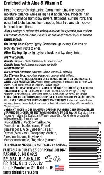 Fantasia Heat Protector Straightning Spray, 6 Fl.Oz