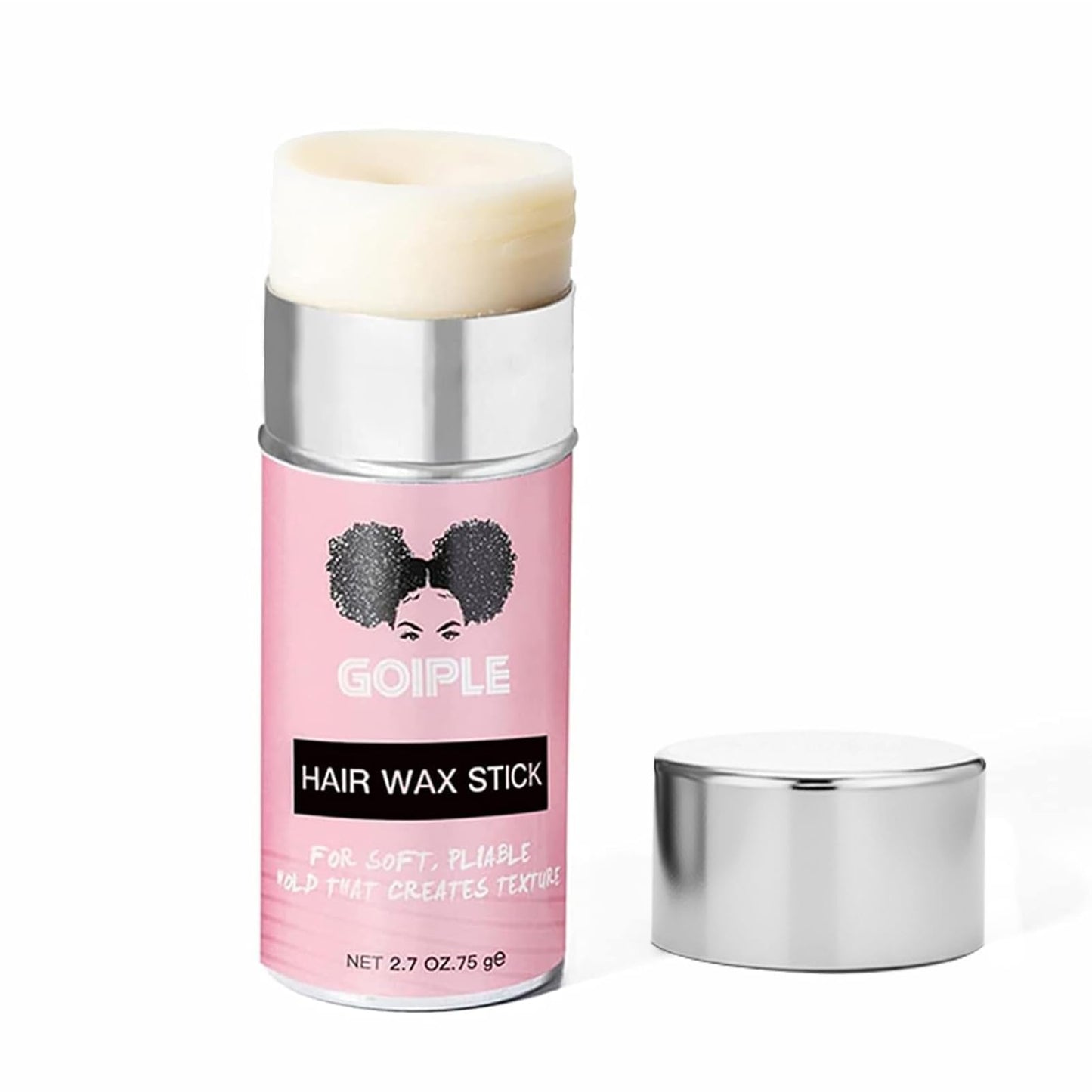 Goiple Wax Stick for Hair, Hair Pomade Stick Long-Lasting Styling Wax Stick, Hair Wax Stick Smoothing & Slick Stick for Hair Wigs, Styling Waxes for Fly Away & Edge Frizz Hair (2.7 oz)