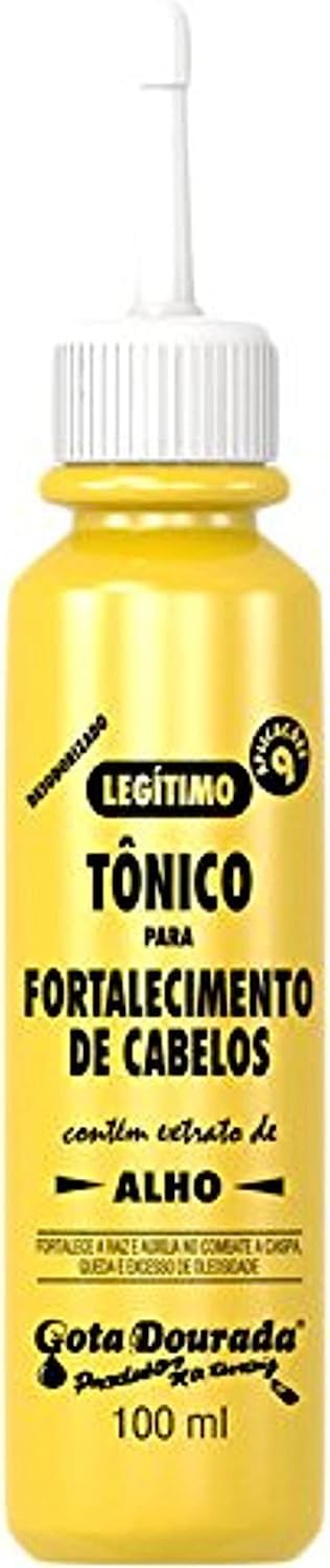 Gota Dourada Extraordinario Tonico para Fortalecimento de cabelos (hair tonic with garlic extract) Pack of 04, 100ml