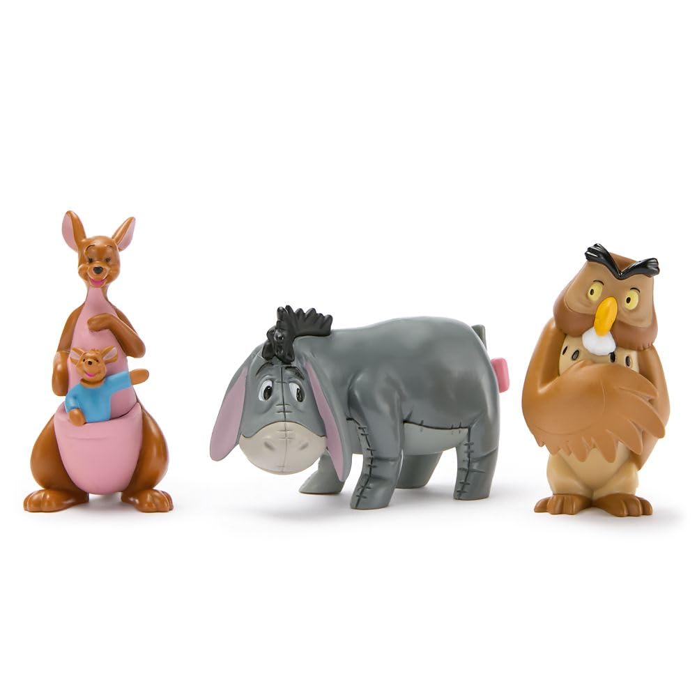 Disney Store Winnie the Pooh Figure Set – 7 Fully Sculpted Figures Including Pooh, Piglet, Tigger & Eeyore with Scenic Display Box