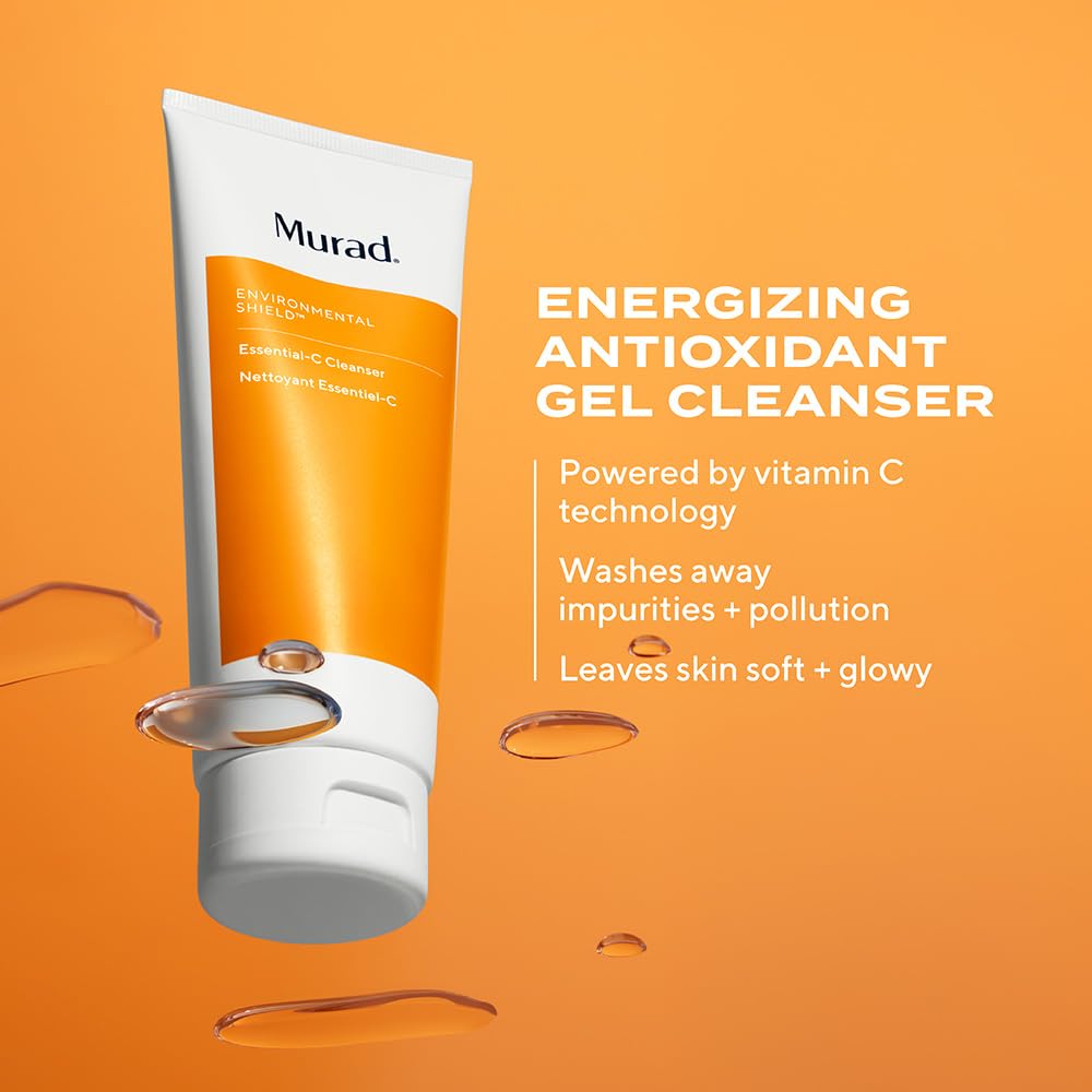Murad Essential-C Facial Cleanser - Foaming Gel Face Wash- Vitamin C & Antioxidant Rich Treatment Backed by Science, 5.0 Fl Oz