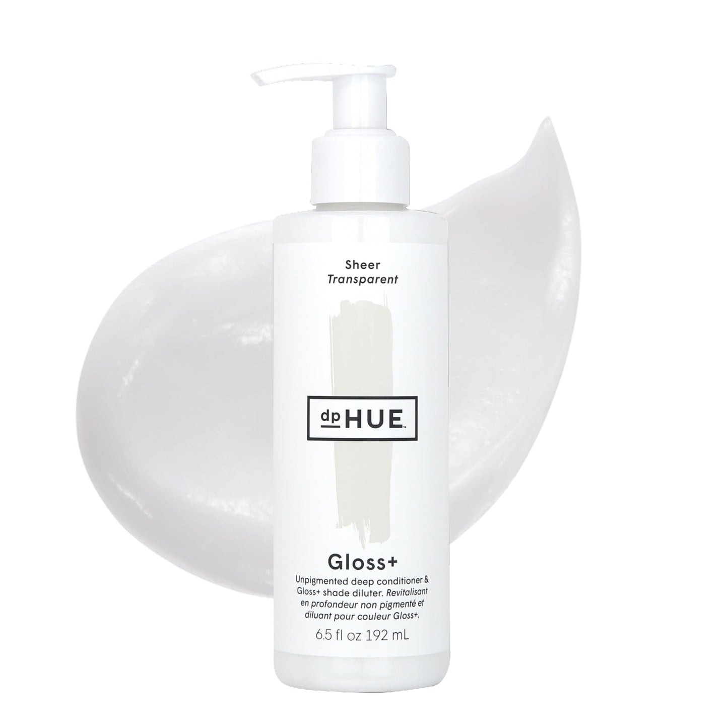 dpHUE Gloss+ Sheer 6.5 oz | Unpigmented Deep Conditioner & Shade Diluter | Adds Shine & Softness | Vegan, Paraben & Sulfate Free, Cruelty-Free