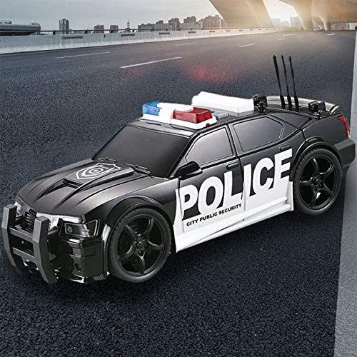 OCCAFY Police Car Toy Plastic Pursuit Rescue Vehicle with Sirnes Sound and Light for Kids Toddlers Boys 1:20