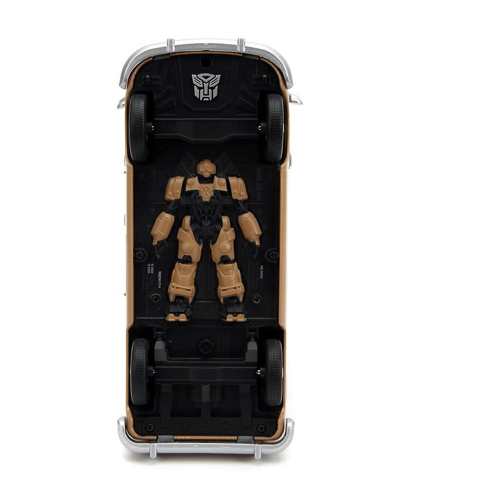 Transformers Rise of The Beast 1:24 Volkswagen Bus Wheeljack w/Robot On Chassis Die-Cast Car, Toys for Kids and Adults