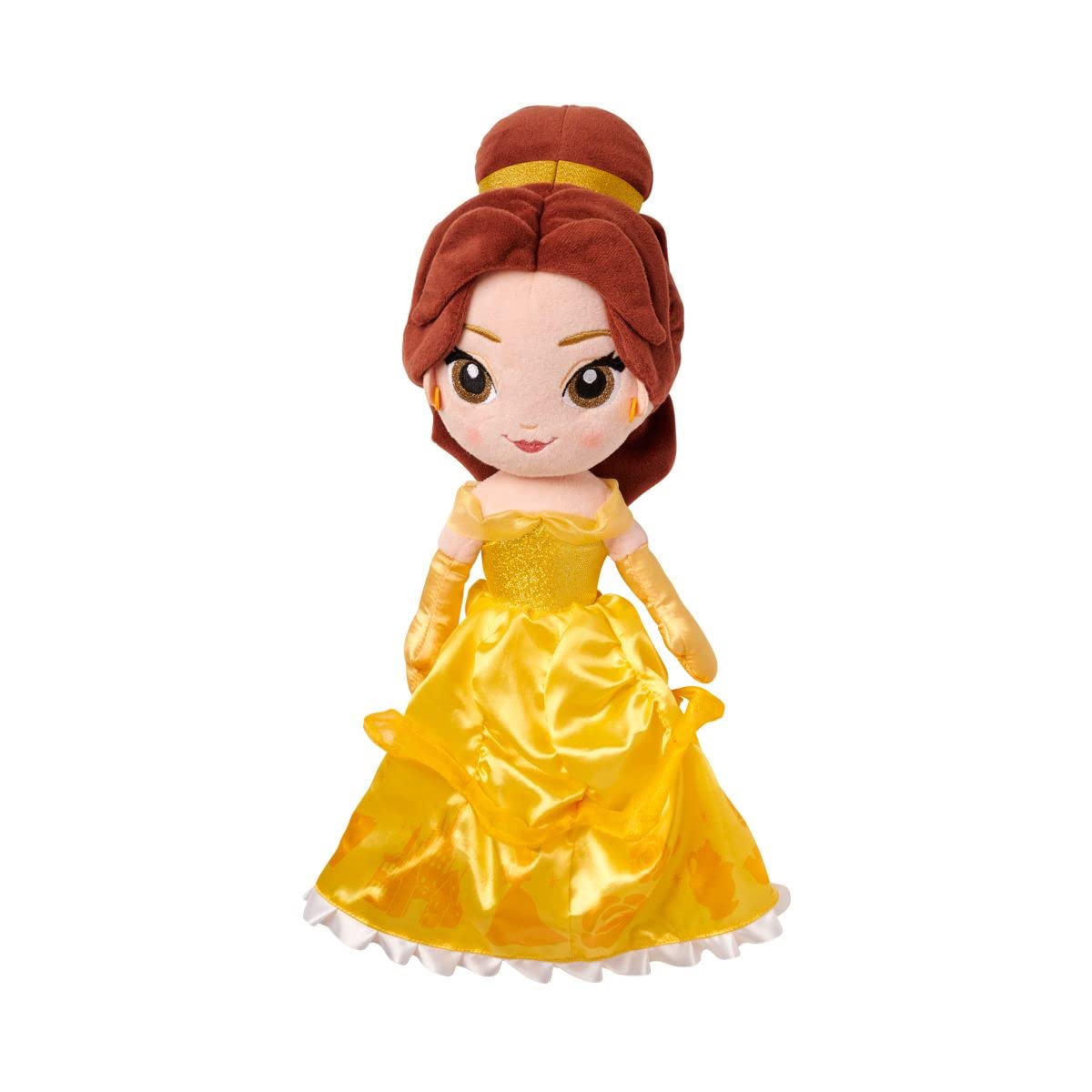 Disney Princess Belle Plush Doll – Beauty and The Beast, 14" Medium, Soft Stuffed Toy with Embroidered Features, Official Disney Store