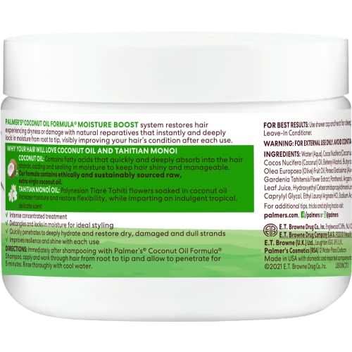 Palmer's Coconut Oil Formula Moisture Boost Deep Hair Conditioner, 12 Fl Oz