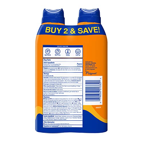 Banana Boat Sport Ultra SPF 50 Sunscreen Spray | Banana Boat Sunscreen Spray SPF 50, Water Resistant, Oxybenzone-Free, Sunblock, 6oz each Twin Pack