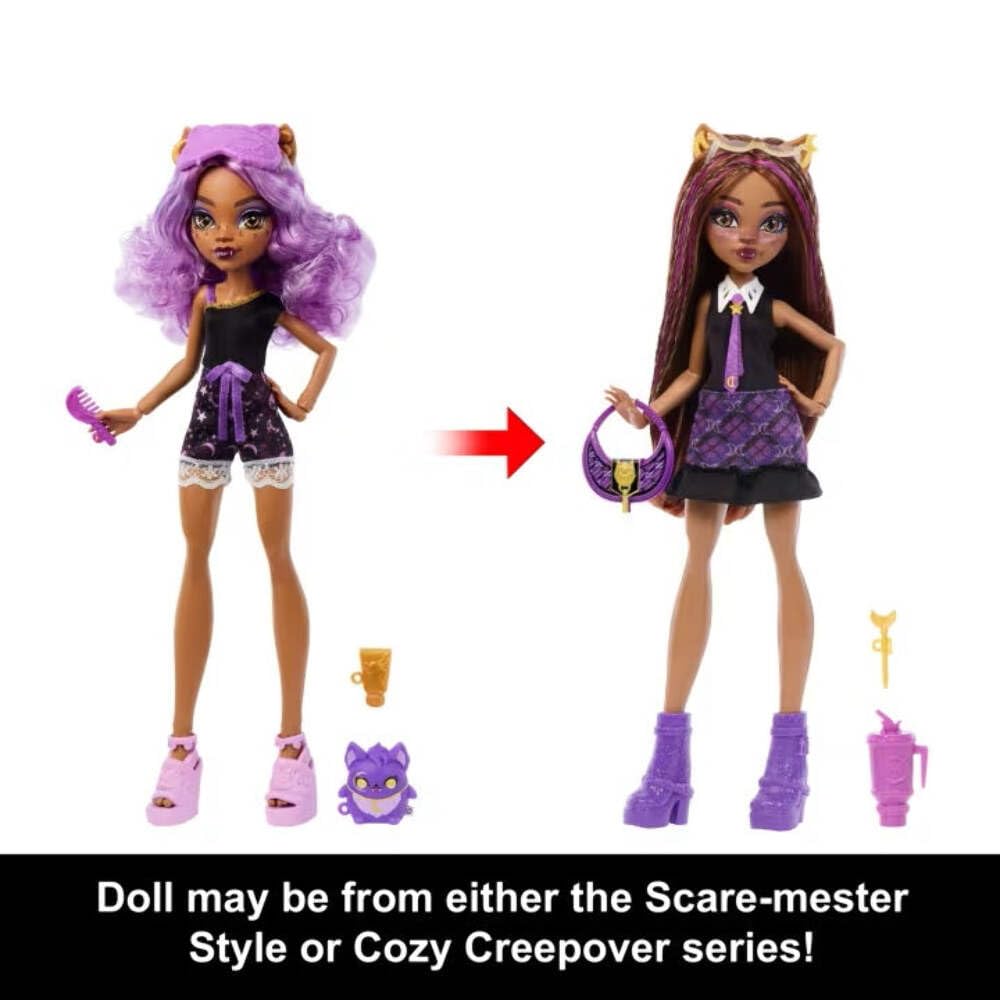 Monster High Buried Secrets Dolls and Accessories, Cozy Creepover Theme with Mystery Doll and 5 Unboxing Surprises (Characters May Vary)