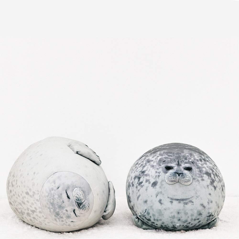 MerryXD Chubby Blob Seal Pillow,Stuffed Cotton Plush Animal Toy Cute Ocean Small(11.8 in)