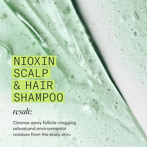 Nioxin Scalp + Hair Thickening System 2 Shampoo | For Natural or Untreated Hair with Progressed Thinning | With Niacinamide and Biotin | 16.9 Fl oz.