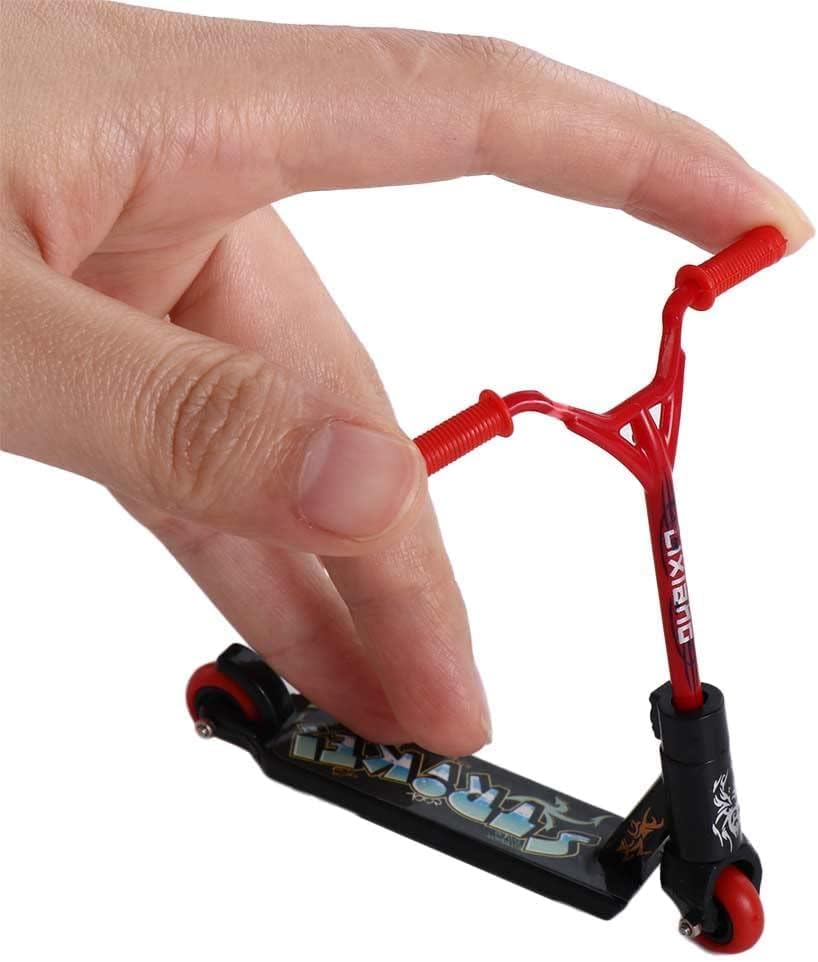 2Pcs Mini Finger Scooters - Tiny 2-Wheel Trick Toys for Parties, Finger Training, Magic Kits, Juggling Sets & Birthday Gifts