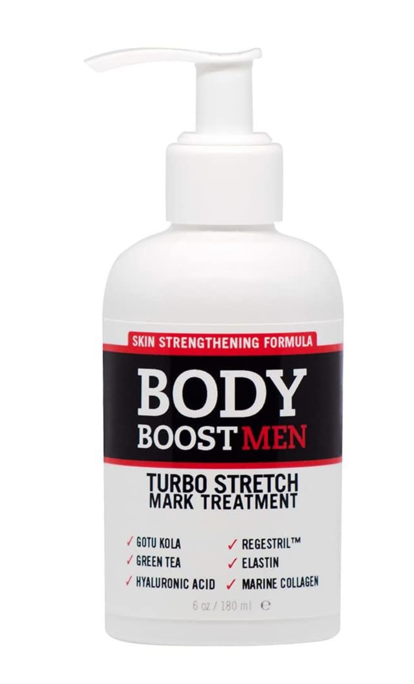 Body Boost Men Turbo Stretch Mark Treatment- Stretch Mark and Scar Treatment for Bodybuilding