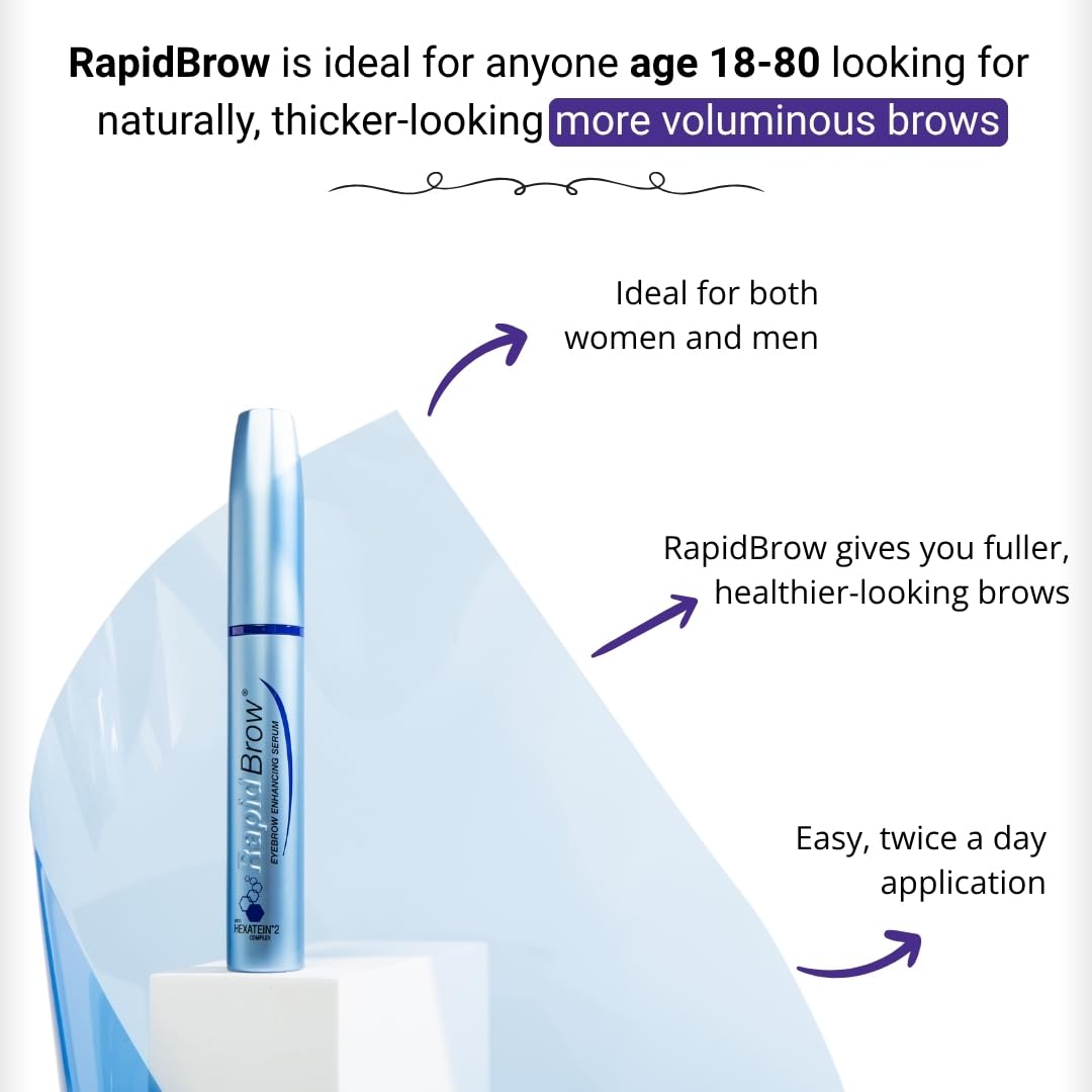 RAPIDBROW Eyebrow Enhancing Serum, 3ml /0.1 Fluid Ounce clear