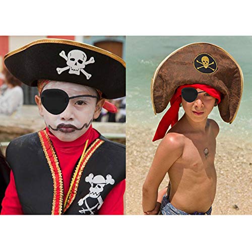 Oarkive Eye Patch for Adults – Soft Black Eyepatch for Pirate Costume, Cosplay, Halloween, Adjustable Eye Patches for Dress Up