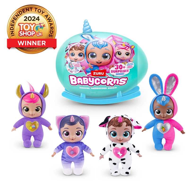 Babycorns Interactive Baby Doll Series 1 Large (Kitten) by ZURU with Lights and Sounds, Magical Babydolls, Surprise, Unboxing, Girls, Dolls, Story