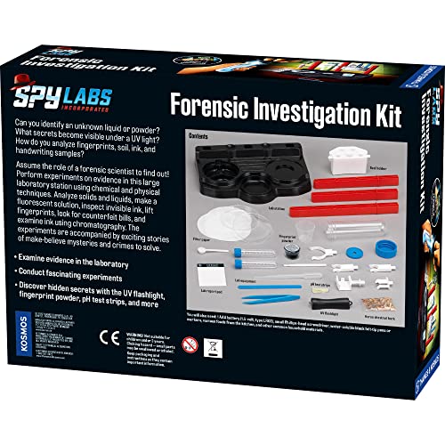 Thames & Kosmos Spy Labs Forensic Investigation Kit – Lab Setup to Collect & Analyze Evidence, Explore Detective Science for Kids