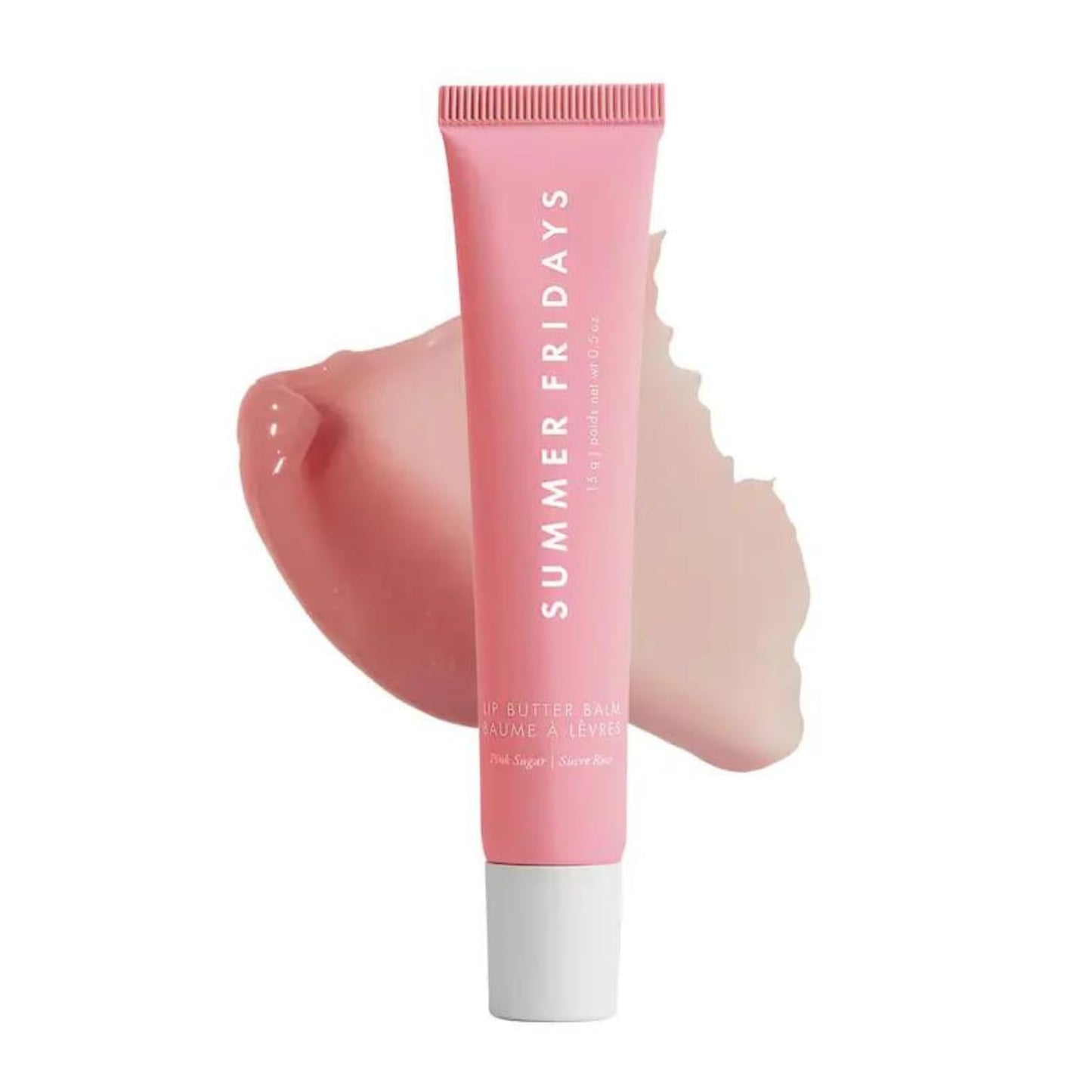 Summer Fridays Tinted Lip Butter Balm - Vegan, Sheer-Tinted Lip Balm for Moisture, Shine & Hydration, Pink Sugar, 0.5 oz