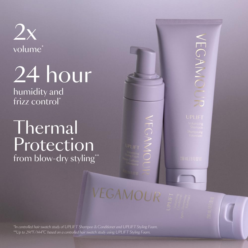 UPLIFT Volumizing Styling Foam, For fine, flat & thinning hair, Provides Volume & Resists Humidity, Non Sticky Formula, Bouncy Soft Hair