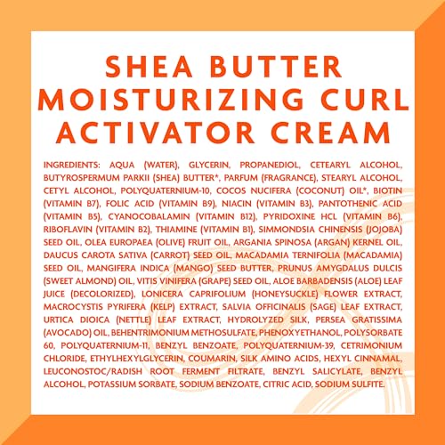 Cantu Moisturizing Curl Activator Cream with Shea Butter for Natural Hair, 12 fl oz
