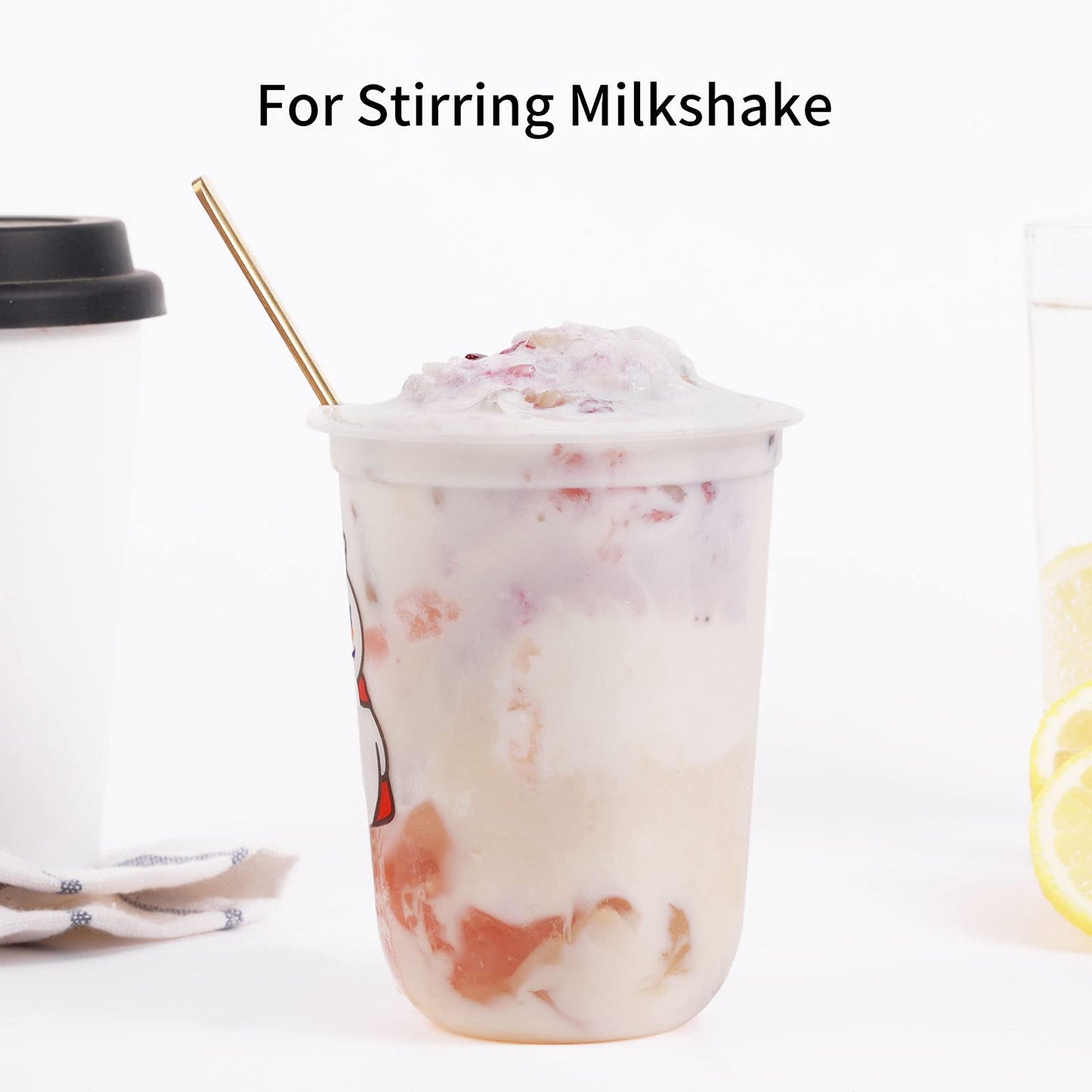 4PCS 6.7" Long Handle Coffee/Tea Spoons, Gold Stainless Steel, Ideal for Ice Tea, Espresso & Stirring