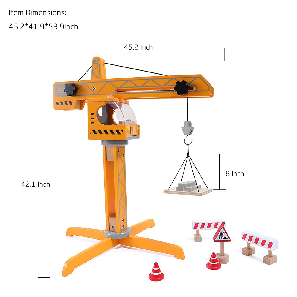 Hape Playscapes Crane Lift Playset| Construction Truck Vehicle Playset for Kids