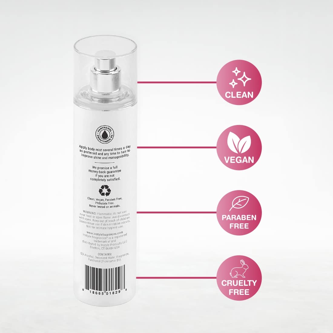 Instyle Fragrances Body & Hair Mist – Marshmallow Cloud Scent, With Panthenol, CLEAN, Vegan, Paraben & Phthalate Free, Premium 8 Fl Oz Spray