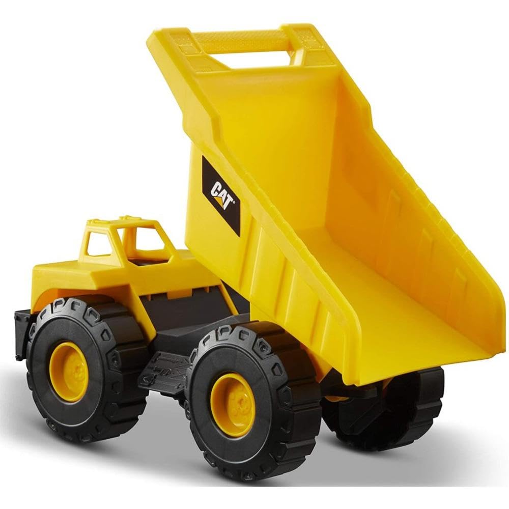 CAT Construction Dump Truck Toy Vehicle – 10" Plastic Truck with Articulated Bucket for Kids, Indoor & Outdoor Play, Construction Toy Ages 3+
