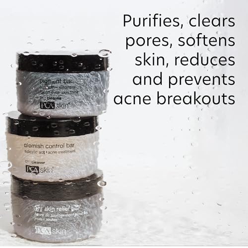 PCA SKIN Blemish Control Acne Cleanser Bar with 2% Salicylic Acid, Acne Wash for Face and Body, 3.2 fl oz Jar