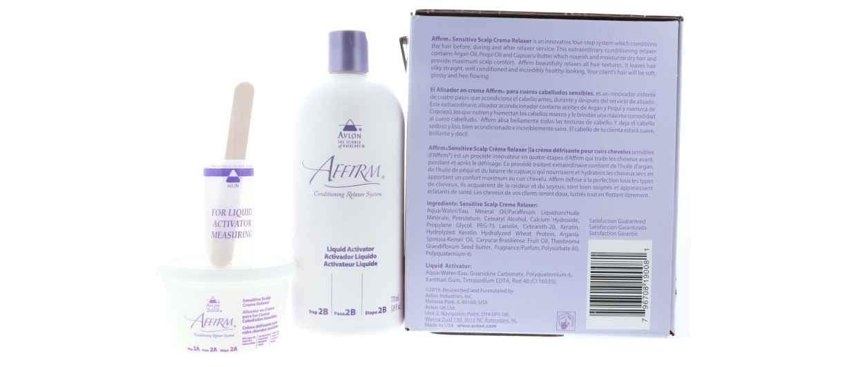 Avlon Affirm Moisture Plus Conditioning Relaxer Kit for Dry Hair & Sensitive Scalp Formula - 20 sing