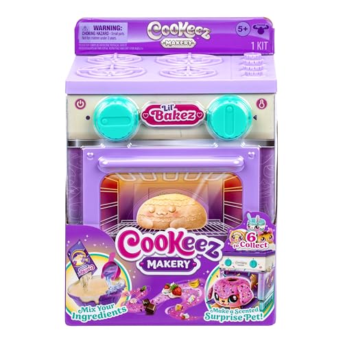 Cookeez Makery Lil' Bakez Oven – Mix, Bake & Reveal a Surprise Scented Plush Pet Toy (Non-Electronic, Styles May Vary)