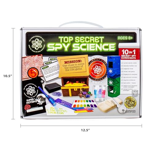 The Young Scientists Club Spy Science Kit – Detective & Crime-Solver Set for Kids, Spy Parties, Science Toy Gift, Ages 8-10